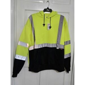 Majestic 3M MSAFE Hi Visibility hoodie safety work wear black yellow 2XL Class 3